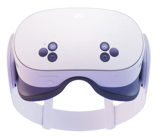 Front view of the Meta Quest 3S VR headset.