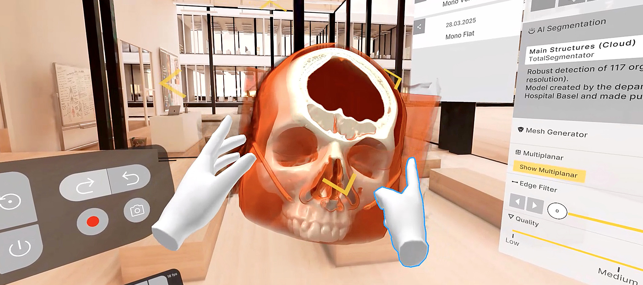 Ghi không gian tích hợp: ghi lại phiên và phát lại trong VR, 3D hoặc 2D