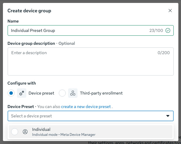 Assign Preset