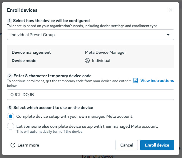 Device Setup