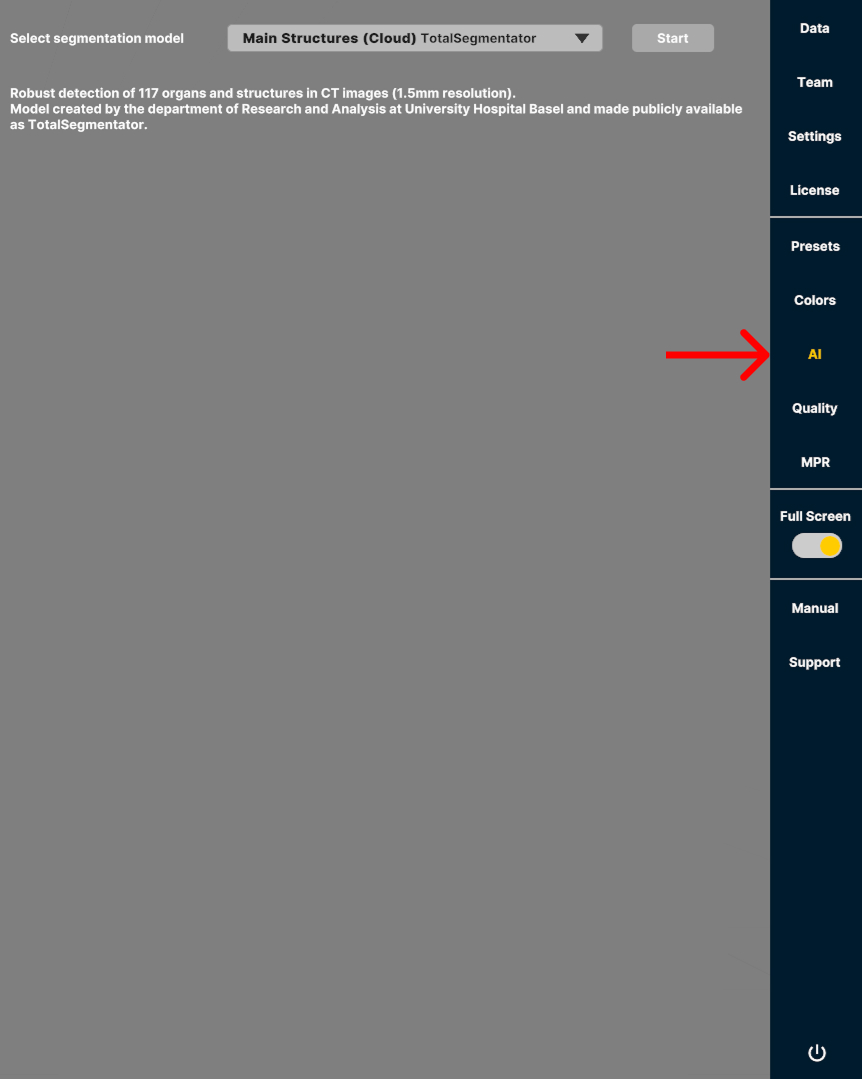 Navigate to the AI tab