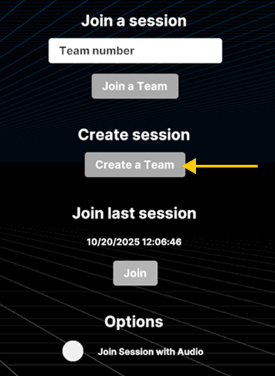 Select Create a Team