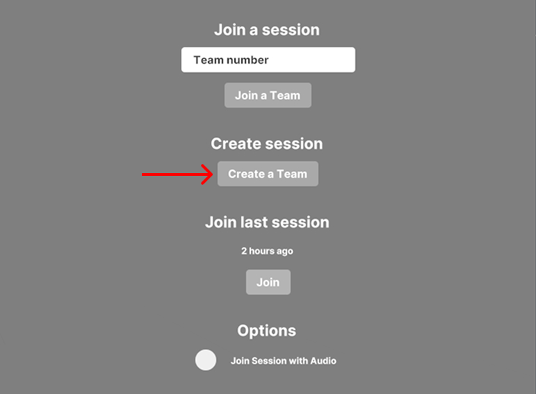 Select Create a Team