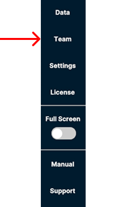 Open Team section