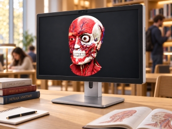 显示 3D 解剖模型的裸眼 3D 显示屏